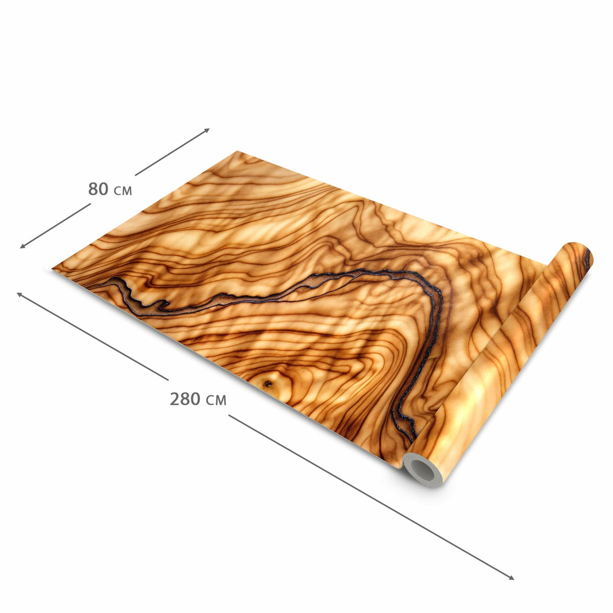 Strapazierfähiger Küchenläufer mit Motiv Holzmuster in der Grösse 60x300 cm, waschbar