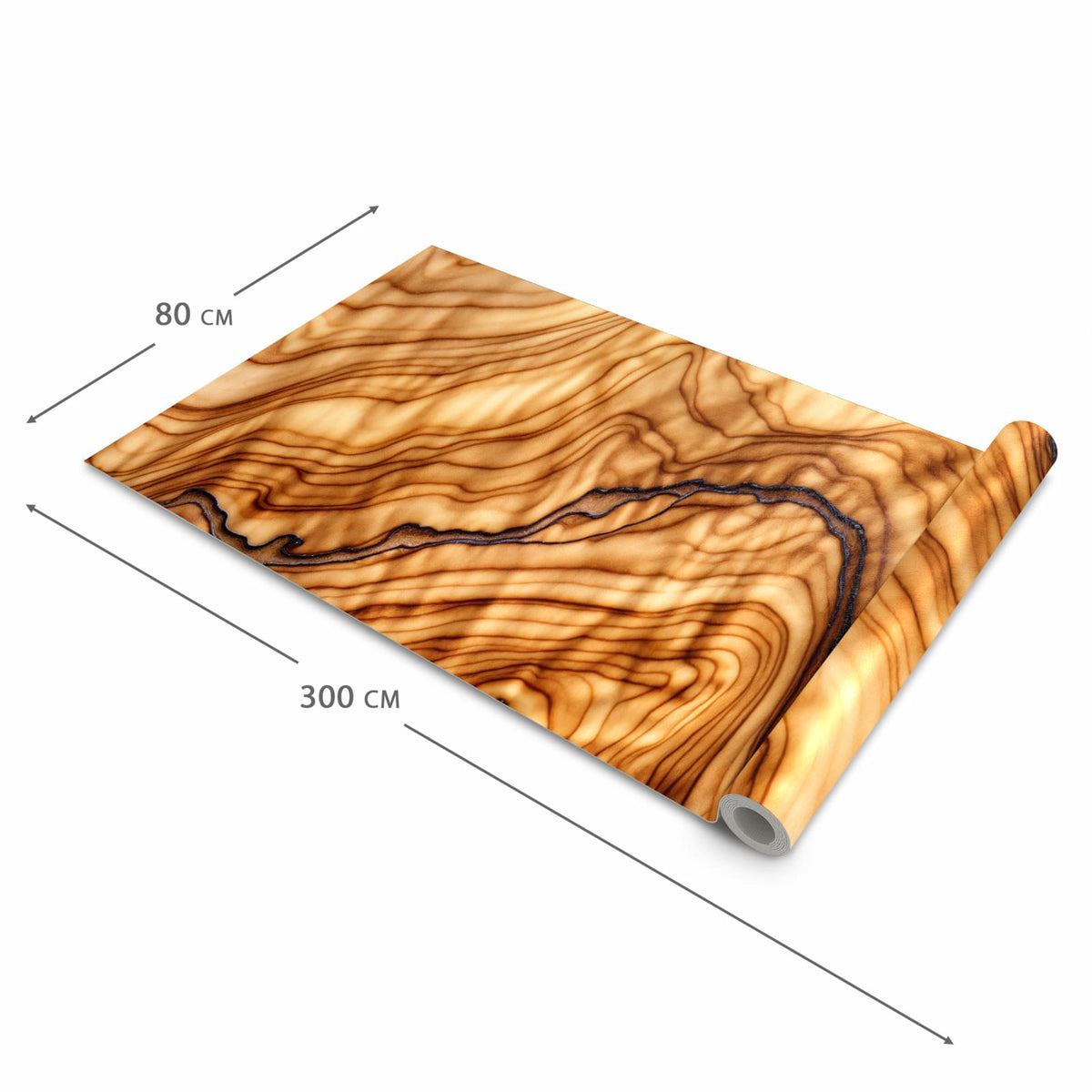 Waschbarer moderner Küchenläufer mit Motiv Holzmuster in der Grösse 60x300 cm