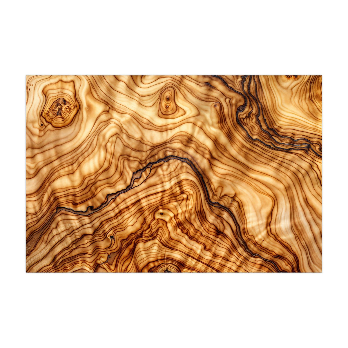 Küchenrückwand aus Glas Olivenholz im Hochformat, Motiv bildfüllend von vorn