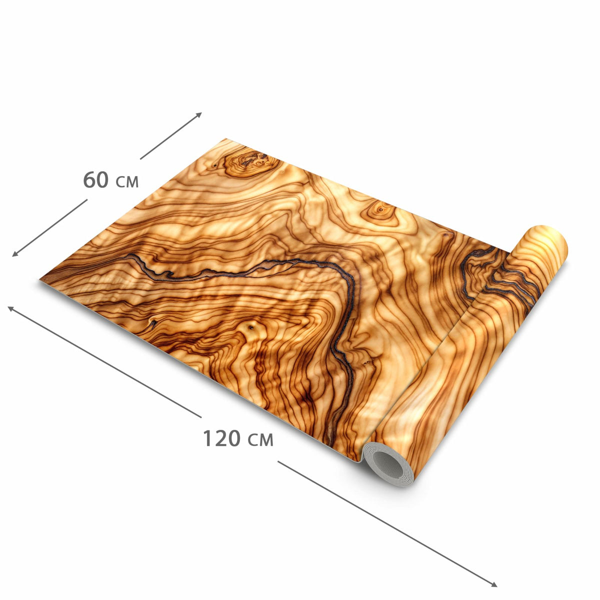 Geruchsneutraler Küchenläufer mit Motiv Holzmuster in der Grösse 60x300 cm