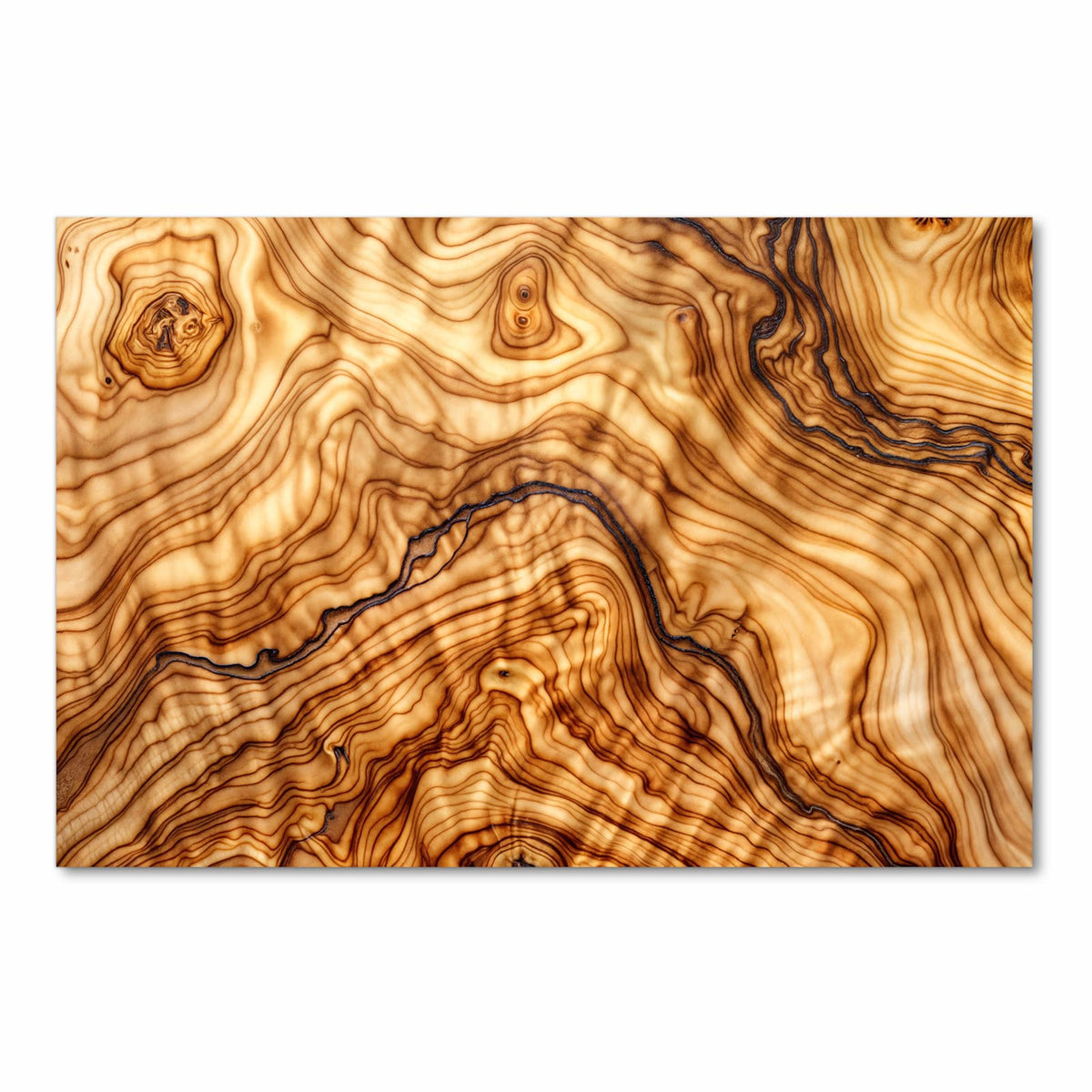 Abriebfester Küchenteppich mit Motiv Holzmuster in Frontansicht