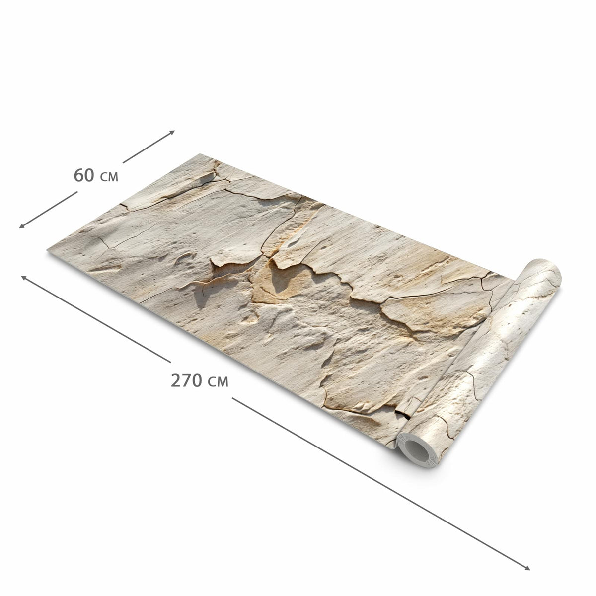 Hygienischer rutschfester Küchenläufer mit Motiv Abgeplatzte Farbe in der Grösse 60x270 cm
