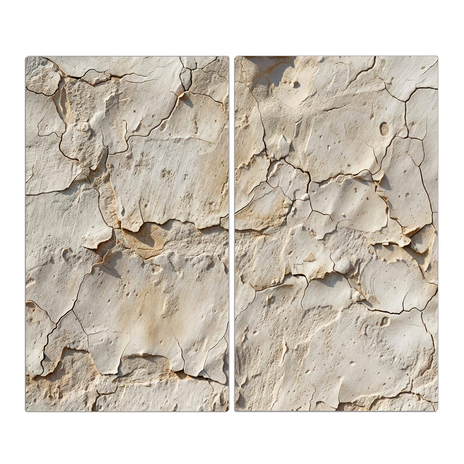 2-teilige Abdeckplatten für Herd mit Abgeplatzte Farbe-Motiv in der Frontansicht #grösse_2-Teilig (60x52cm)