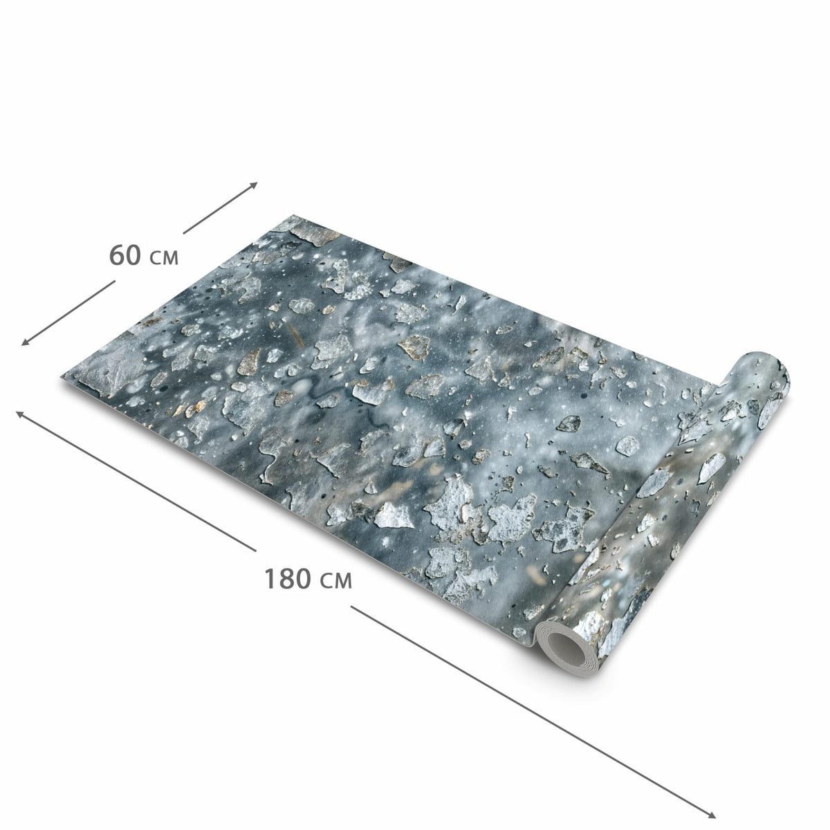 Hygienischer Küchenläufer mit Motiv Farbe des Abblätternde in der Größe 60x240 cm für den Flur
