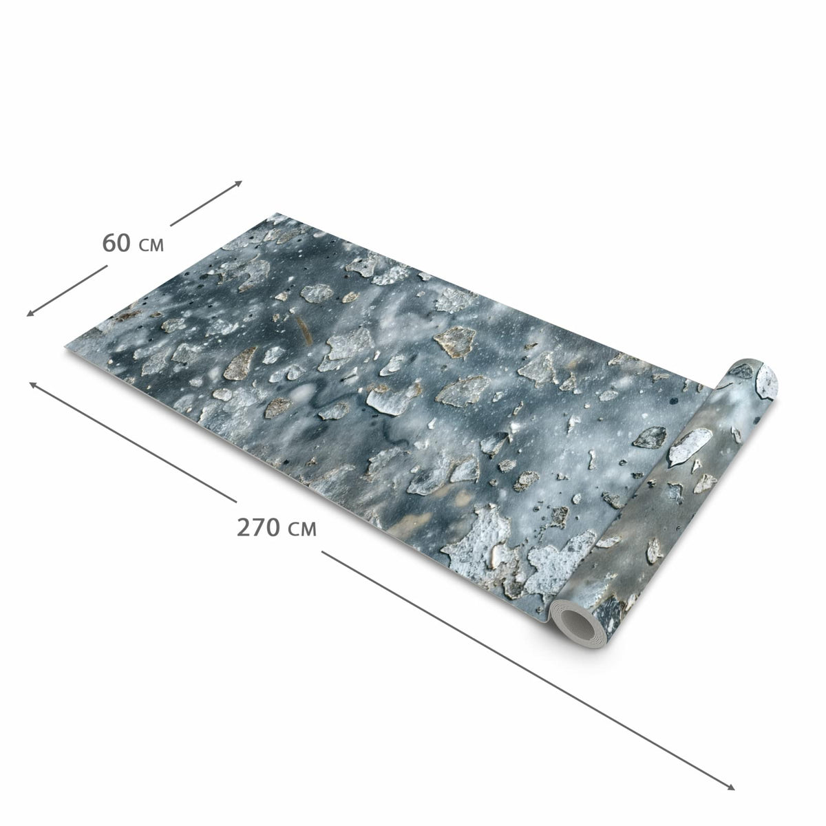 Waschbarer rutschfester Läufer mit Motiv Farbe des Abblätternde in der Grösse 60x240 cm
