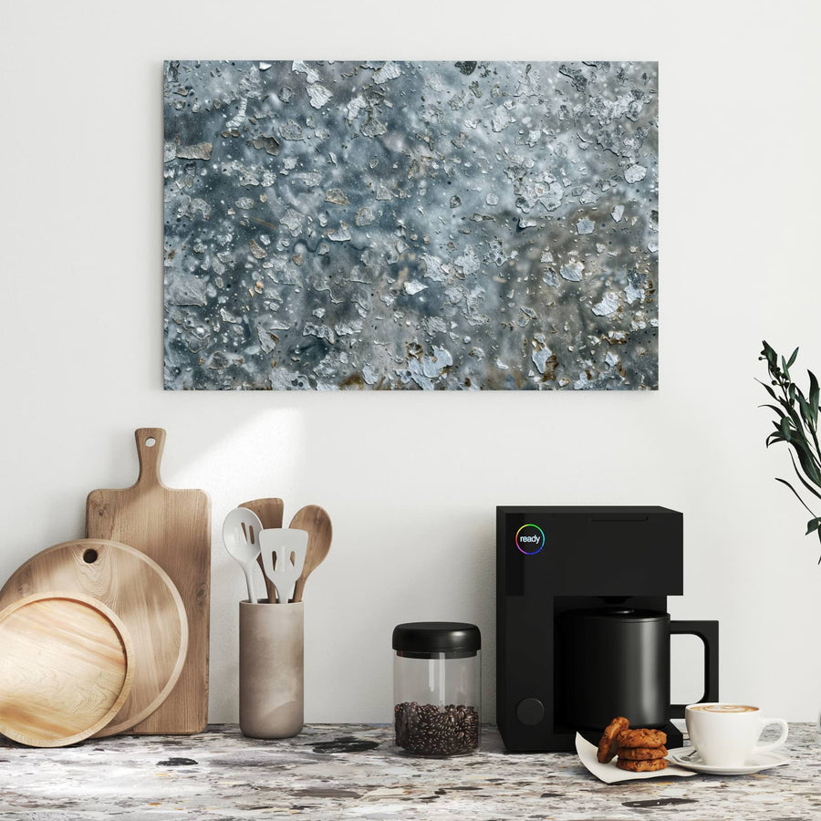 Maße Metall Magnettafel - Abgeplatztes Graublau