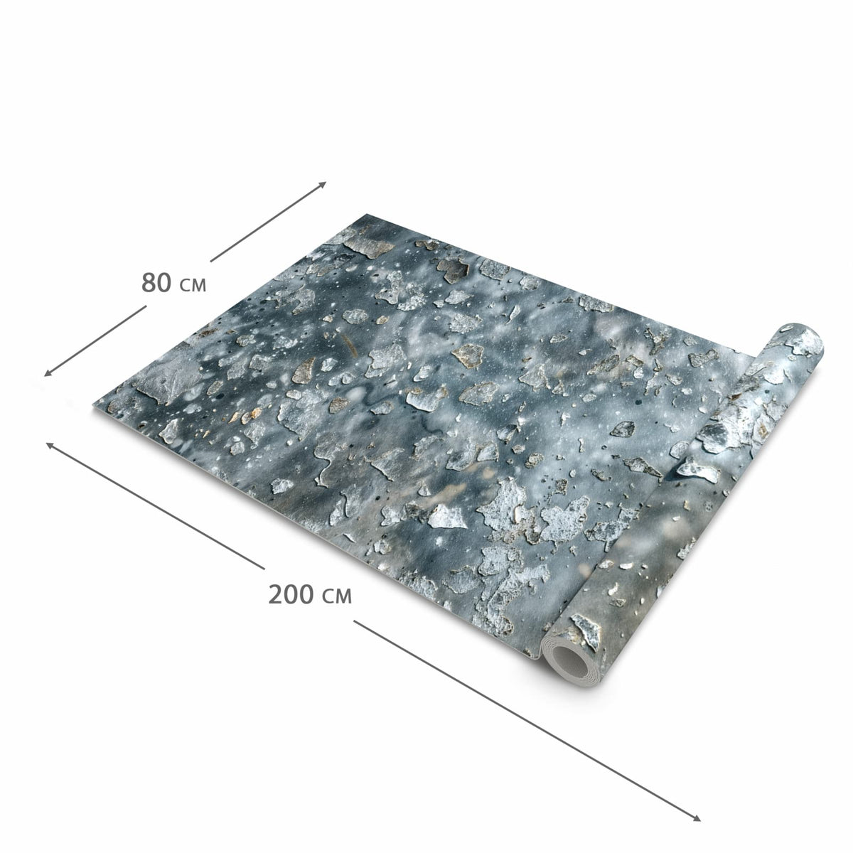 Feuchtigkeitsresistenter waschbarer Küchenteppich mit Motiv Farbe des Abblätternde in der Grösse 60x240 cm