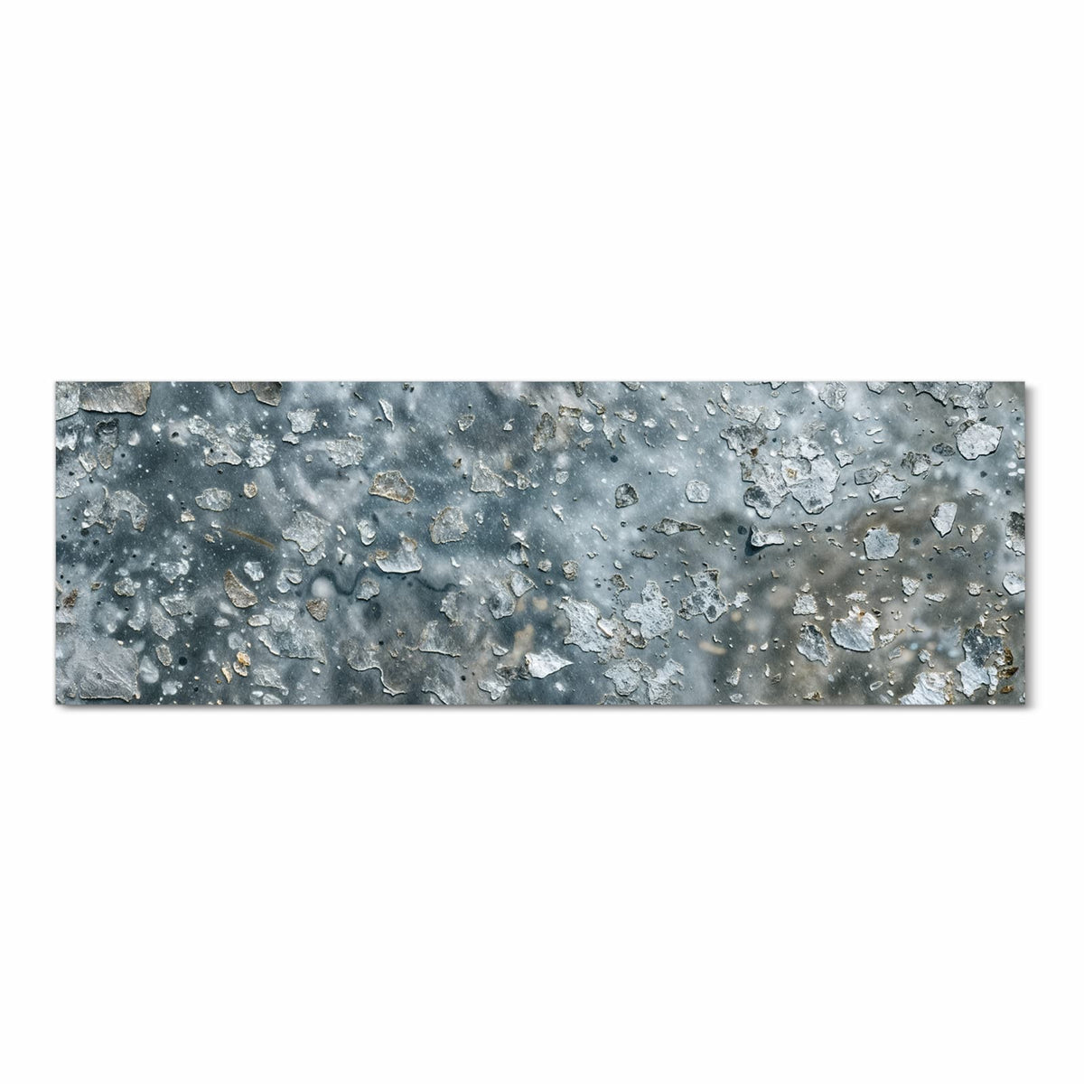 Hygienischer rutschfester Küchenläufer mit Motiv Farbe des Abblätternde in Frontansicht