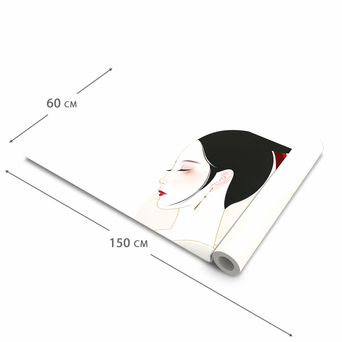 Rutschfester Küchenteppich mit Motiv Stilvolle Abstraktion in der Größe 60x150 cm für Trittkomfort