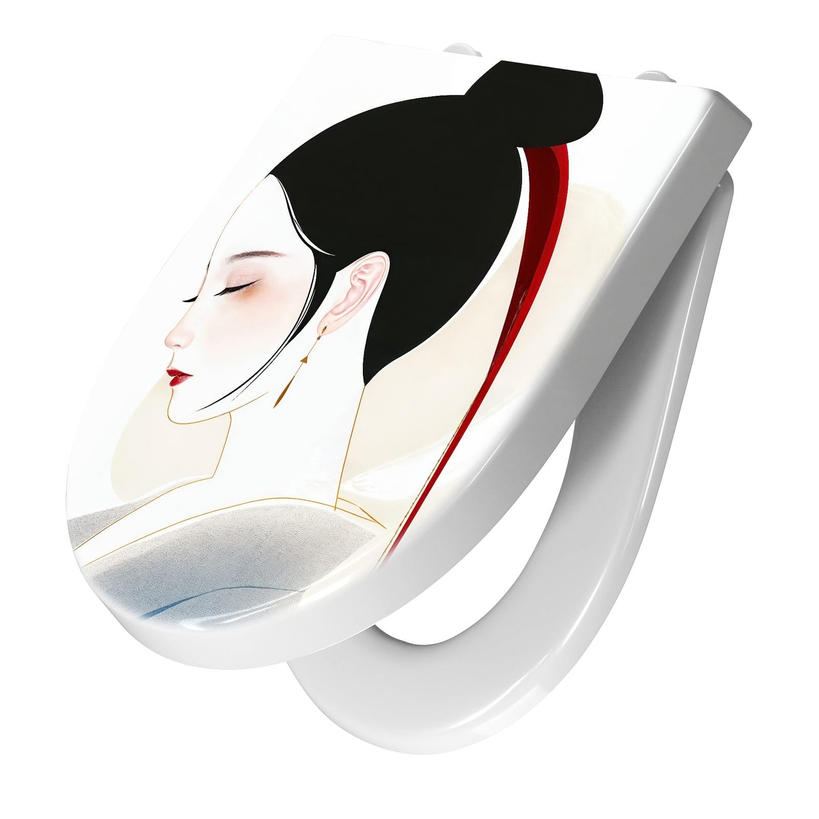 WC-Sitz mit Absenkautomatik Stilvolle Abstraktion