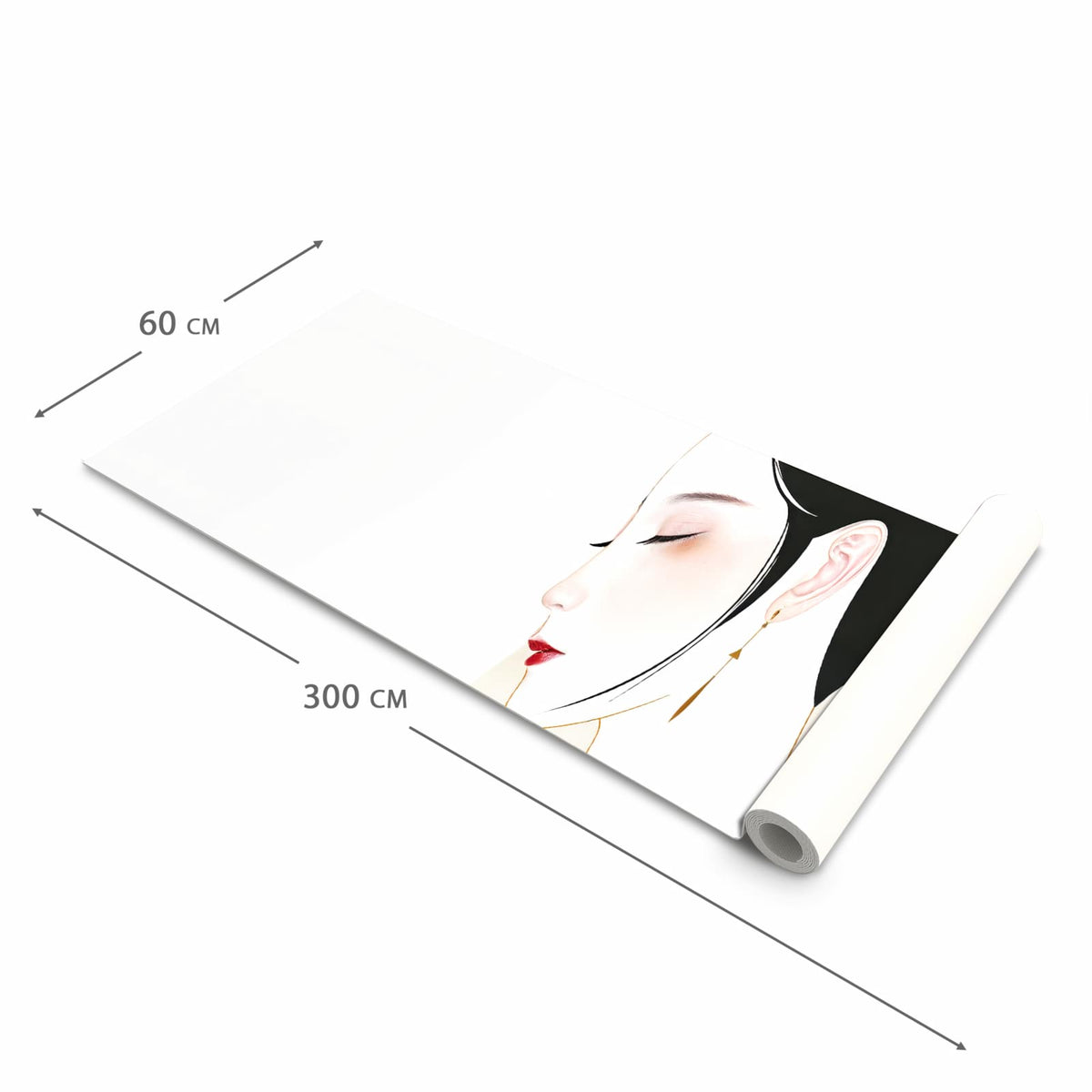 Geruchsneutraler großer Küchenteppich mit Motiv Stilvolle Abstraktion in der Größe 60x150 cm