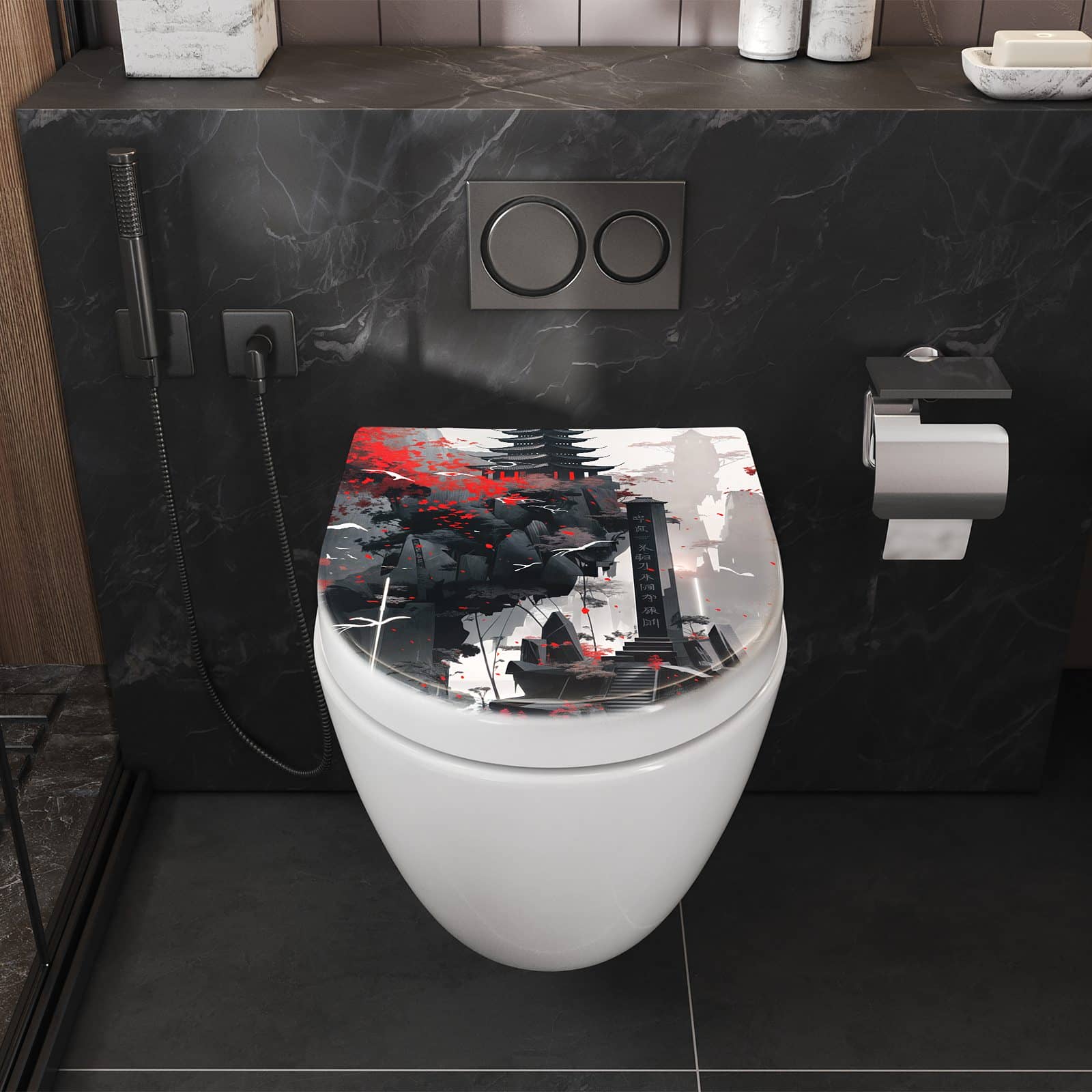 WC-Sitz mit Absenkautomatik Mystischer Tempel