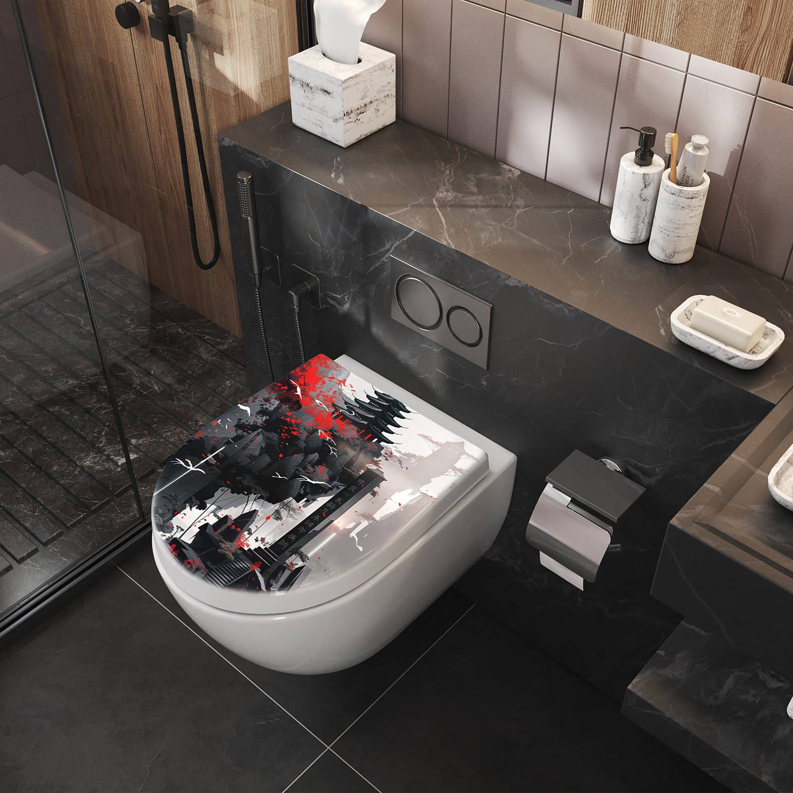 WC-Sitz mit Absenkautomatik Mystischer Tempel
