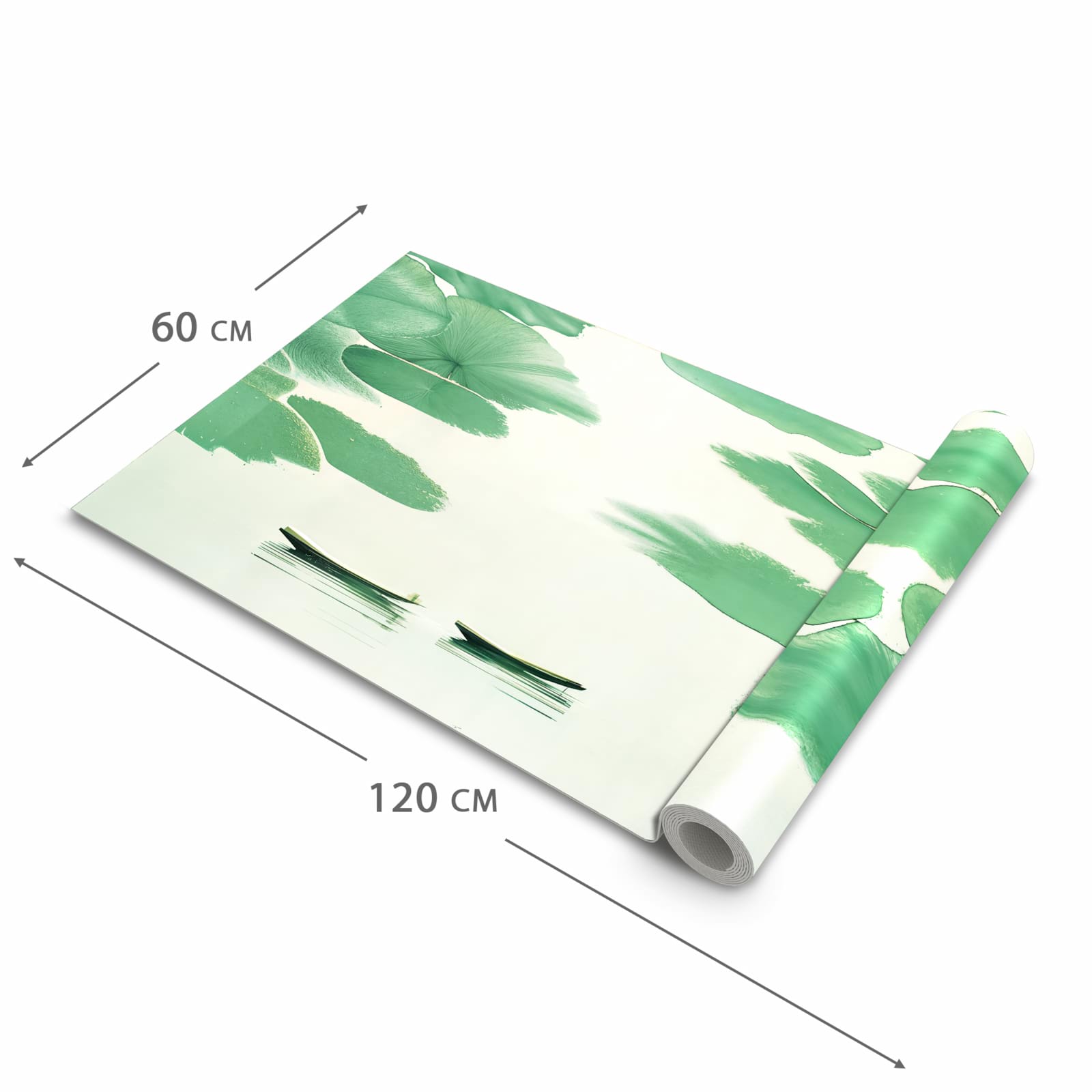 Schmutzabweisender Küchenteppich mit Motiv Boote auf dem See in der Grösse 60x120 cm