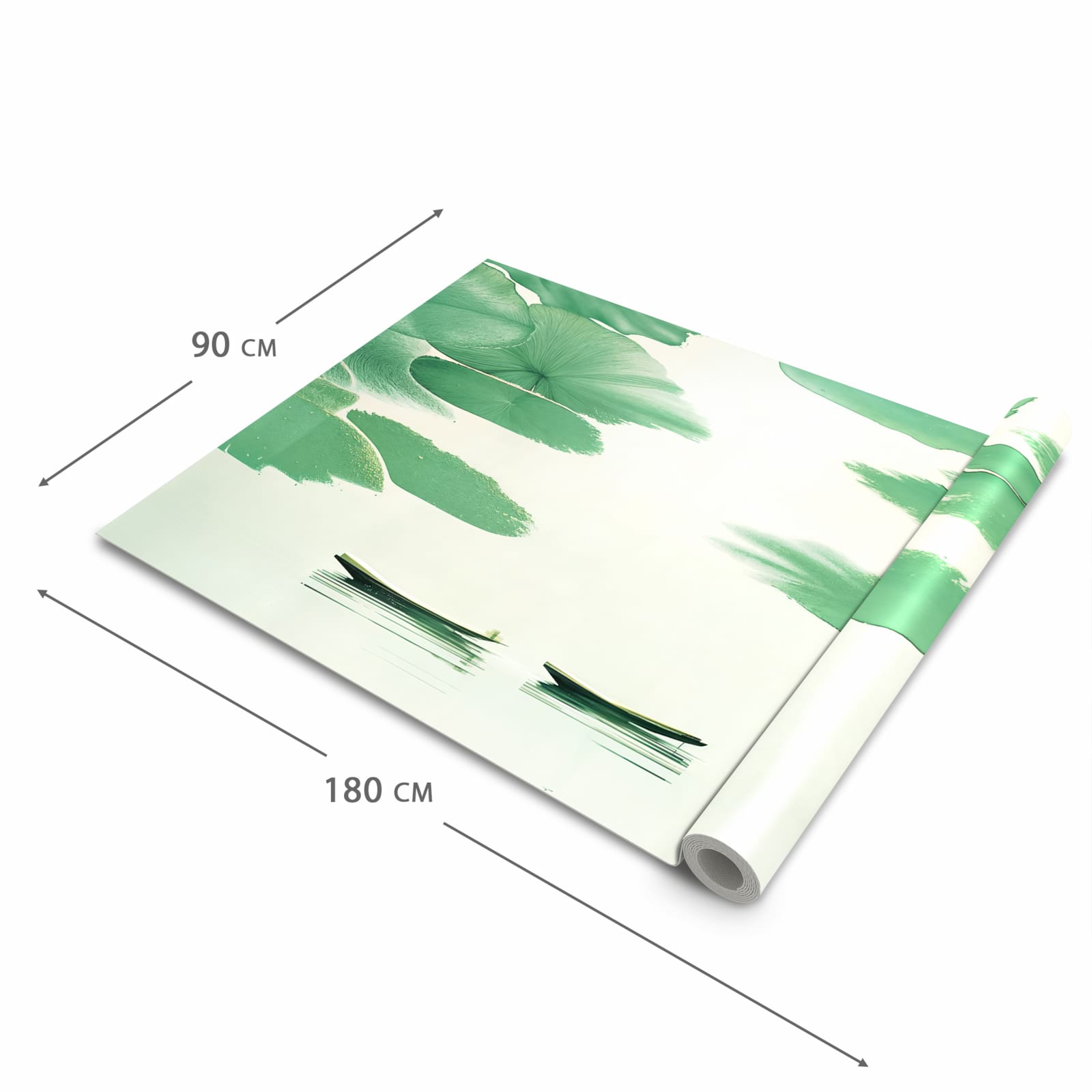 Waschbarer rutschfester Küchenläufer mit Motiv Boote auf dem See in der Grösse 60x120 cm