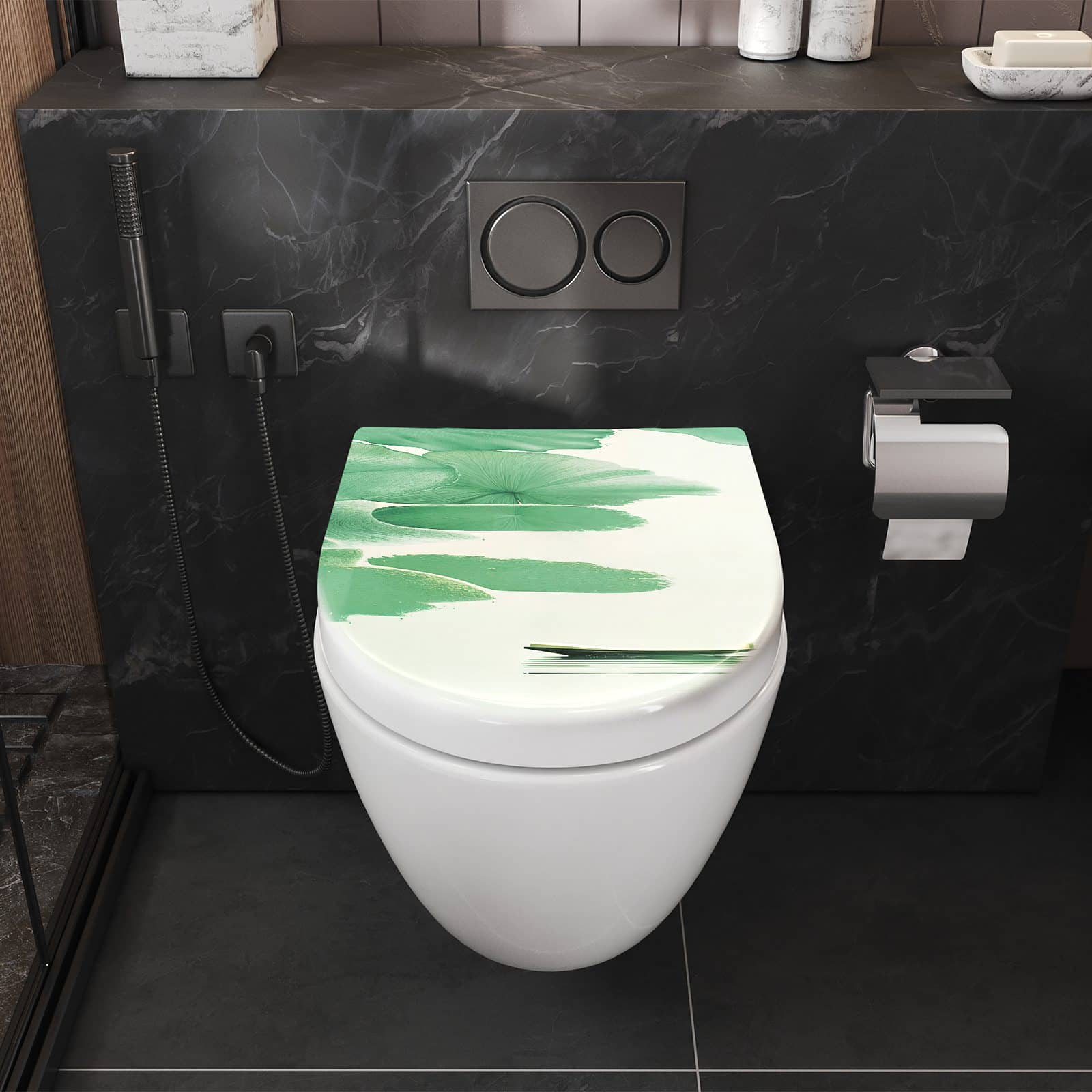 WC-Sitz mit Absenkautomatik Boote auf dem See