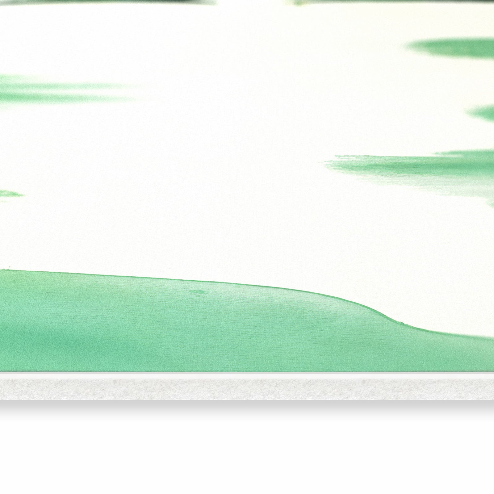 Geräuschdämpfender Läufer mit Motiv Boote auf dem See für Eingangsbereich, seitliche Ansicht