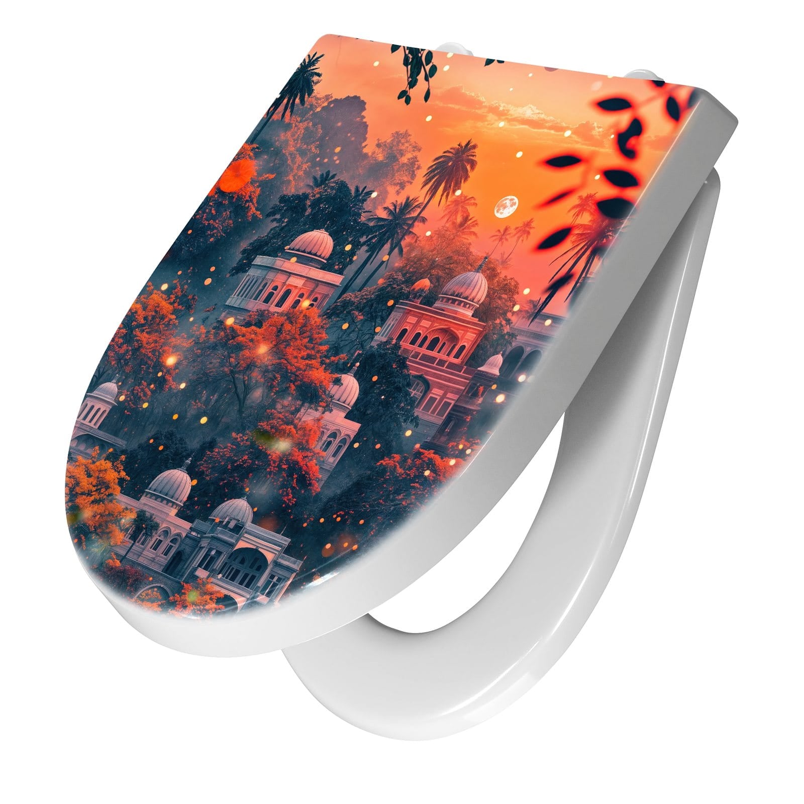 WC-Sitz mit Absenkautomatik Abgenutzte Wand