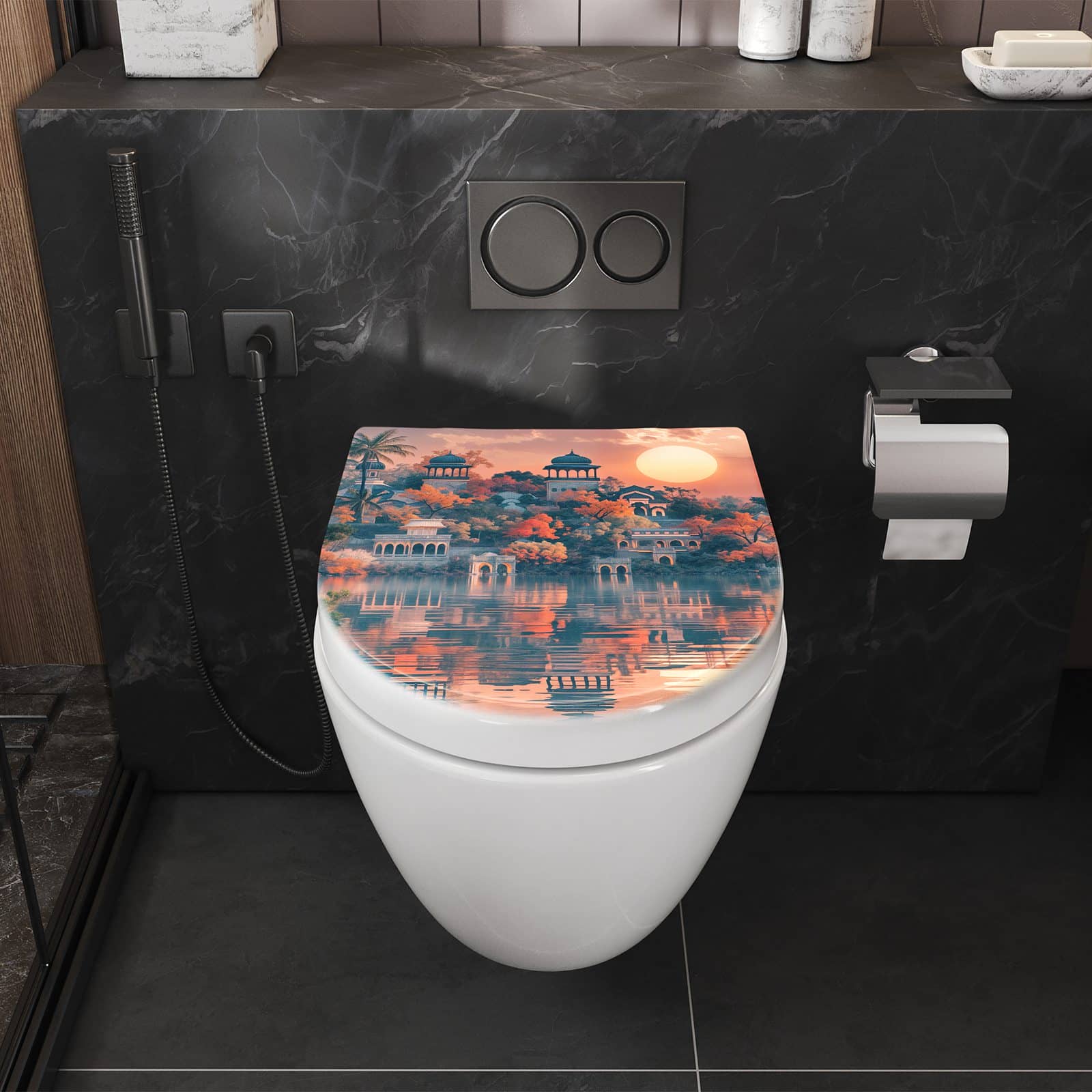 WC-Sitz mit Absenkautomatik Sonnenuntergangspalast