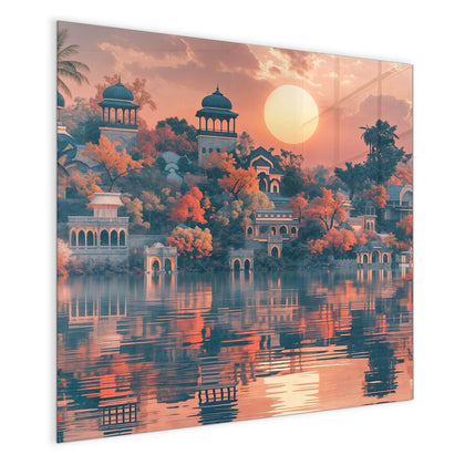 Magnettafel mit dem Motiv Palast im Abendlicht