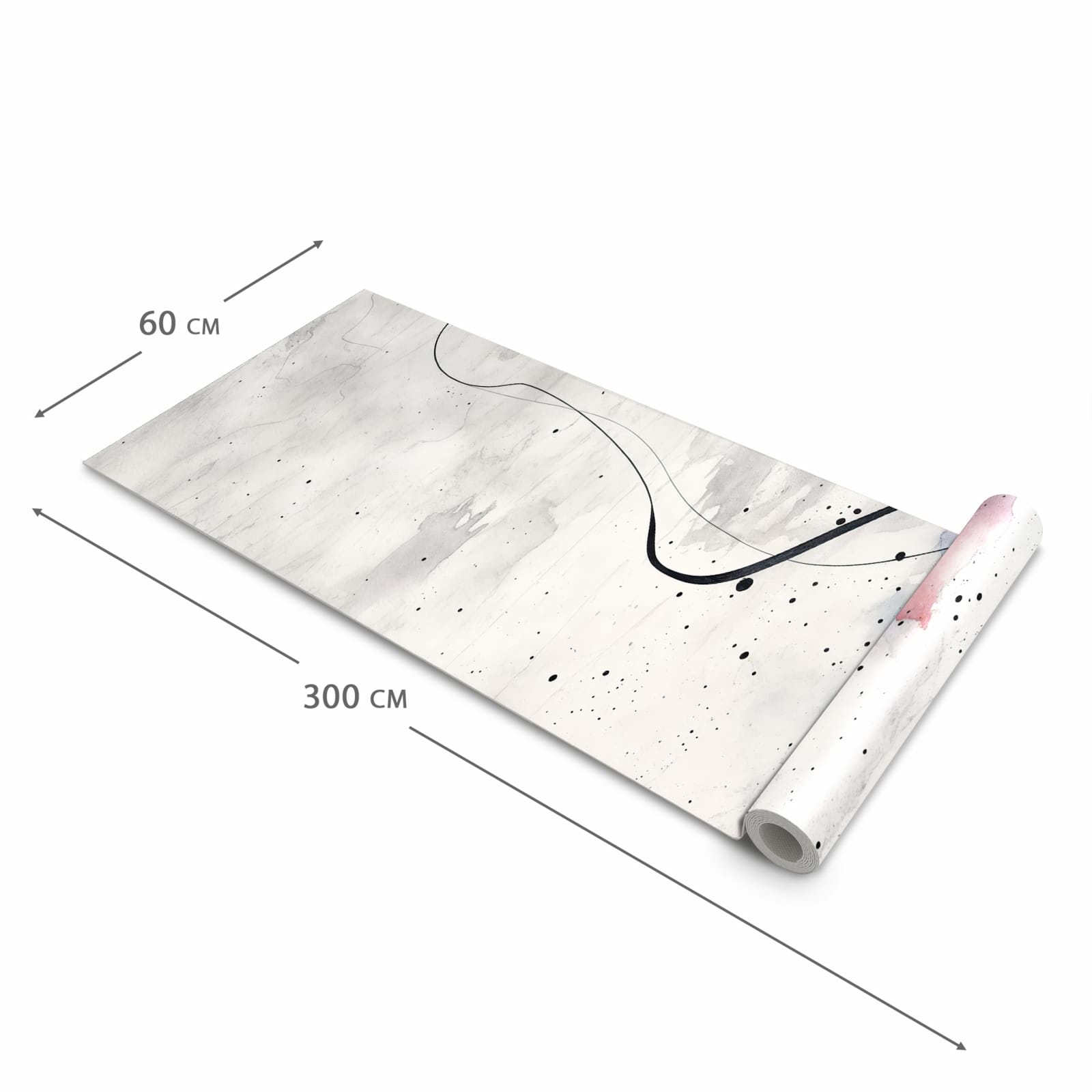 Küchenvorleger mit Motiv Abstrakte Blüte in der Grösse 90x180 cm für sichere Aufbewahrung