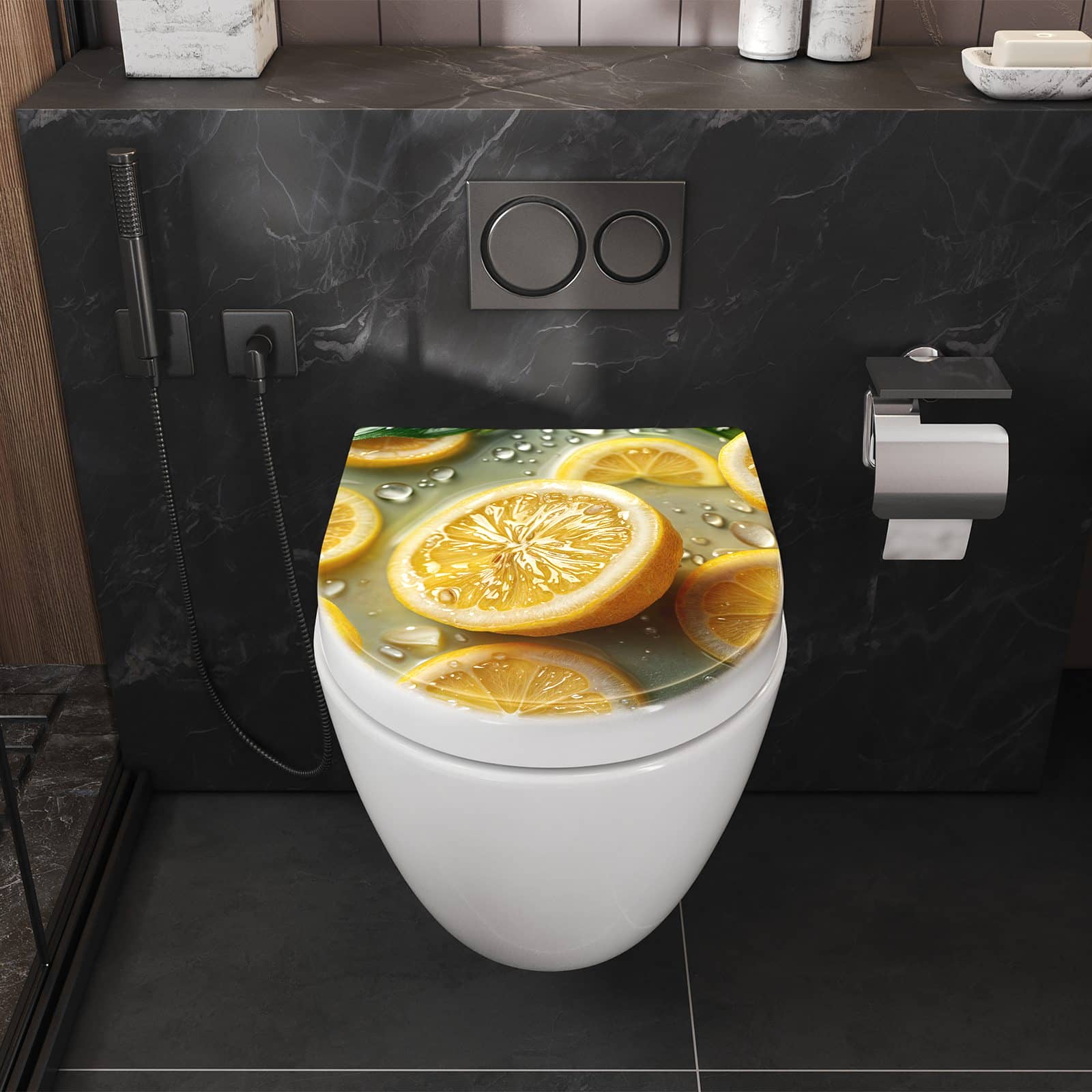 WC-Sitz mit Absenkautomatik Zitronenfrische