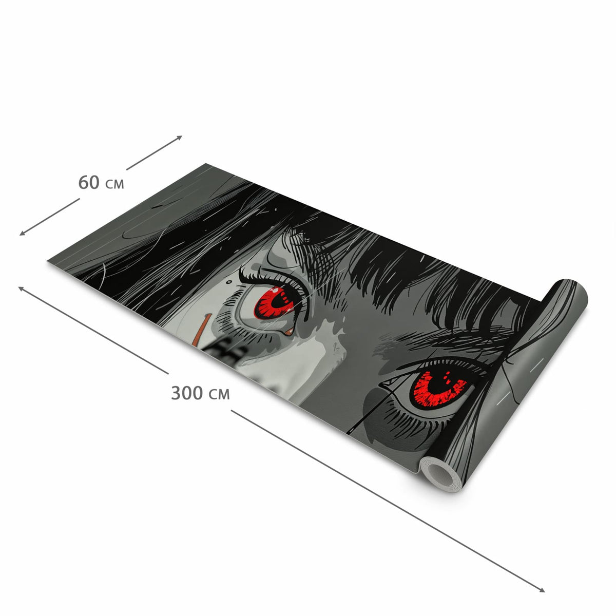 Rutschfester Bodenläufer Teppich mit Motiv Blick Durch Schusswaffe in der Grösse 80x250 cm