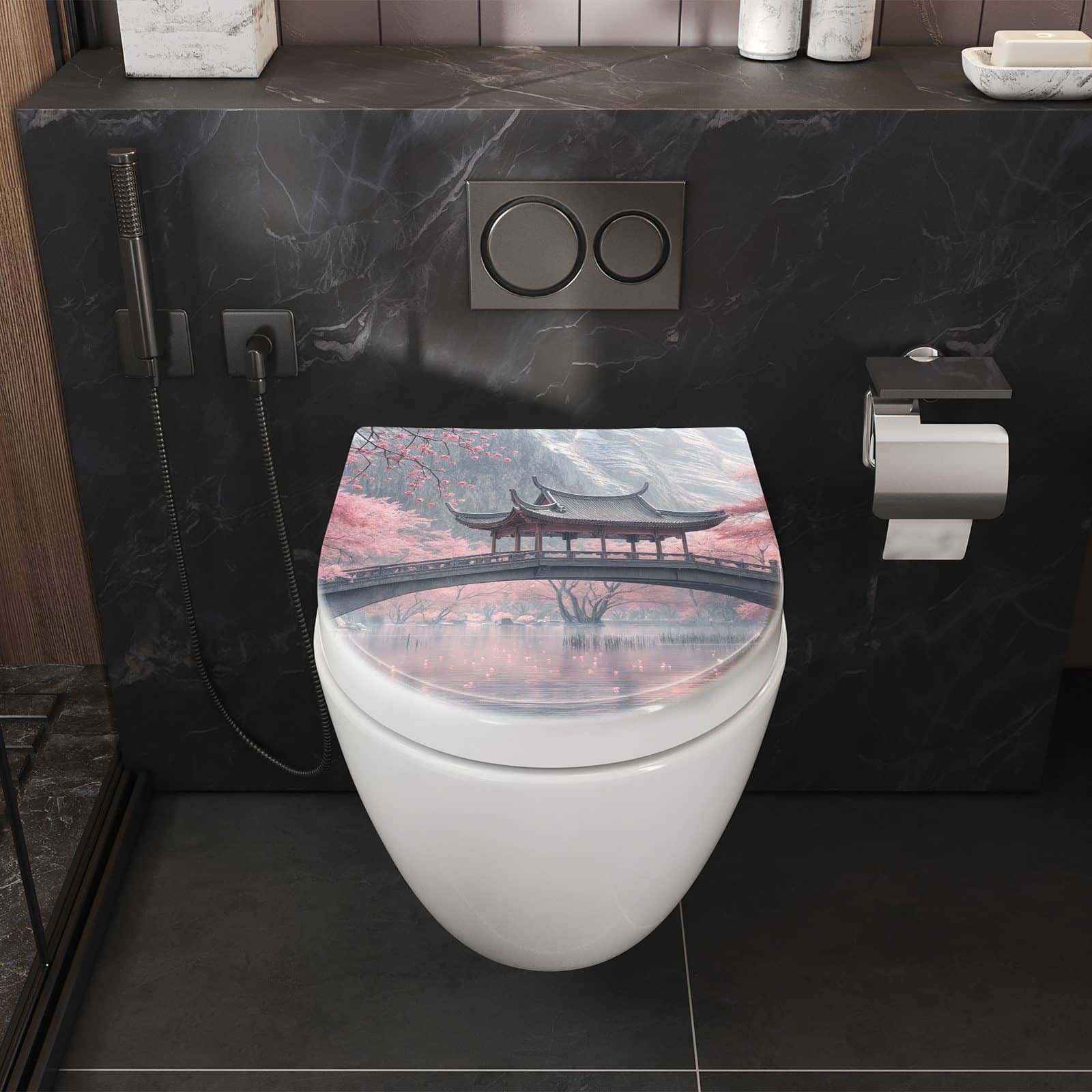 WC-Sitz mit Absenkautomatik Japanischer Garten