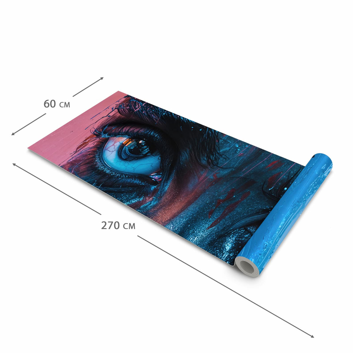 Komfortabler rutschfester Küchenläufer mit Motiv Blick ins Unbekannte in der Größe 60x300 cm
