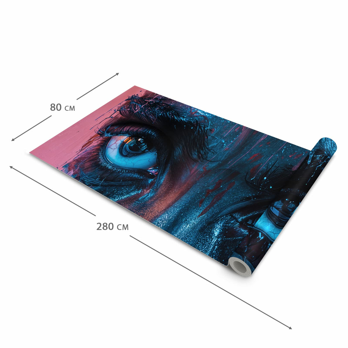 Strapazierfähiger Küchenläufer mit Motiv Blick ins Unbekannte in der Grösse 60x300 cm, waschbar