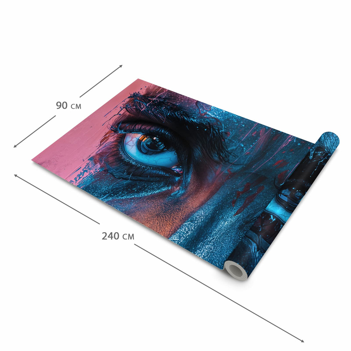 Rutschfester Küchenteppich mit Motiv Blick ins Unbekannte in der Grösse 60x90 cm