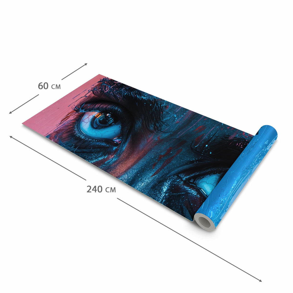 Pflegeleichter rutschfester Küchenläufer mit Motiv Blick ins Unbekannte in der Grösse 60x300 cm