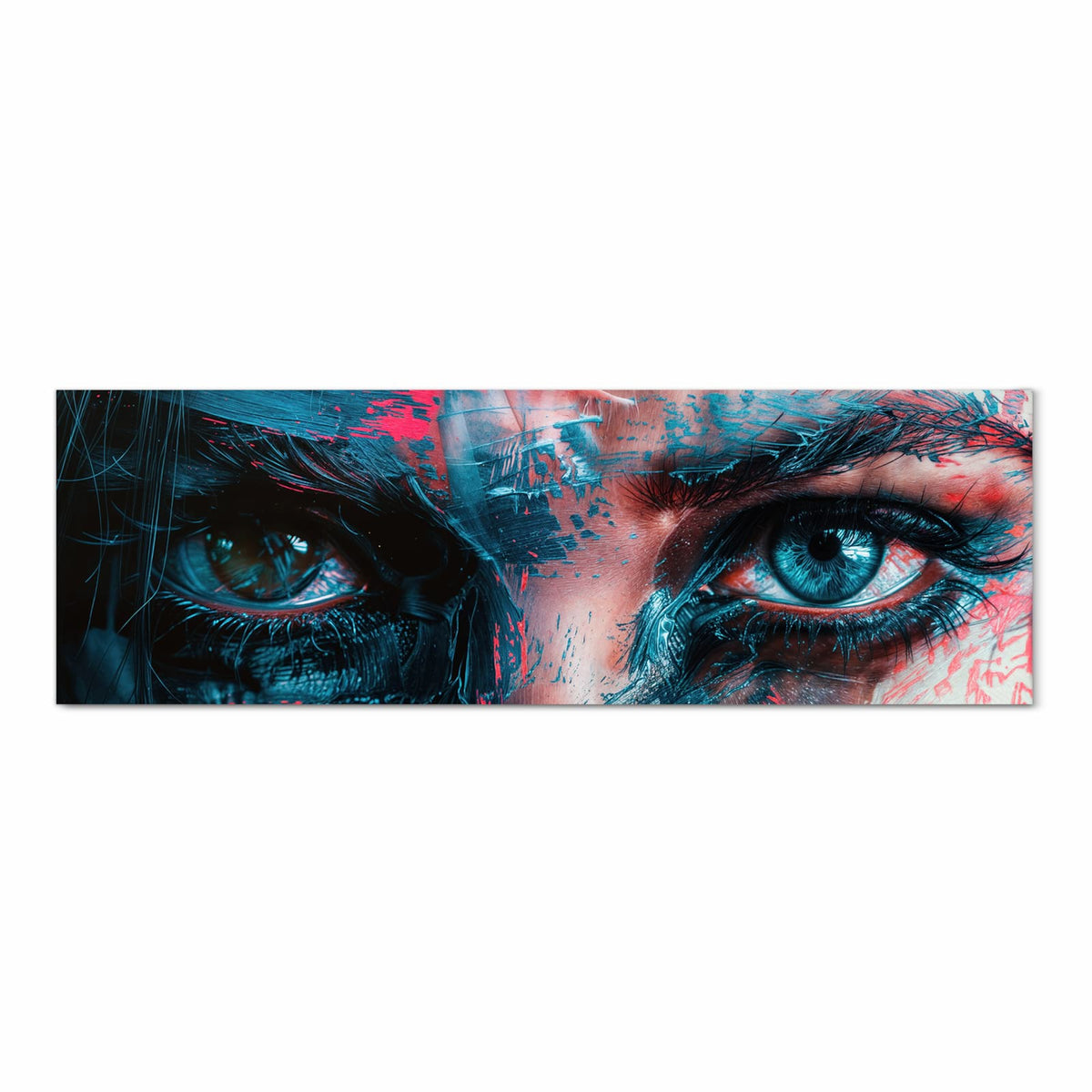 Feuchtigkeitsresistenter Läufer für Eingangsbereich mit Motiv Kunstvolle Augen in Frontansicht
