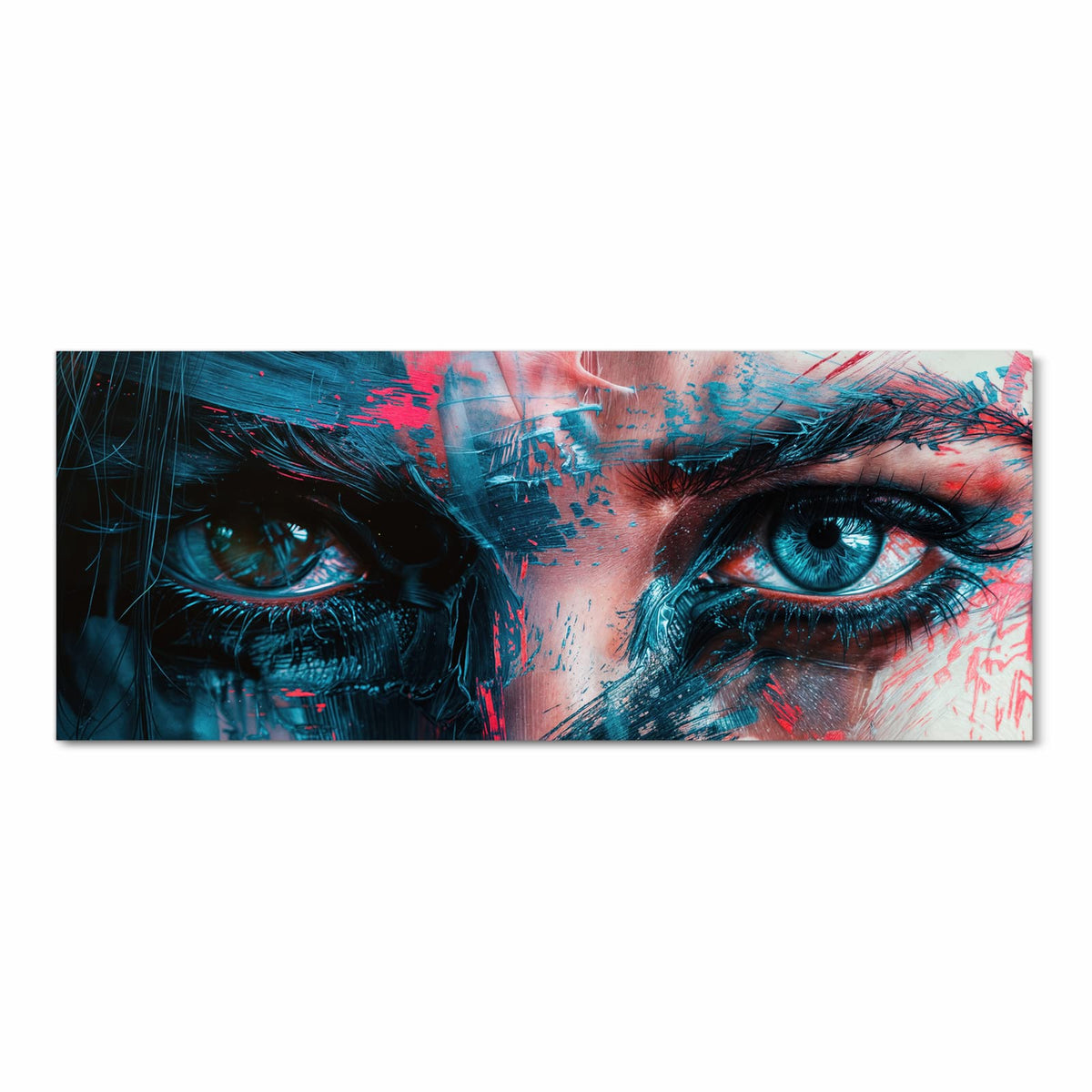Küchenteppich mit Motiv Kunstvolle Augen in Frontansicht für angenehme Haptik
