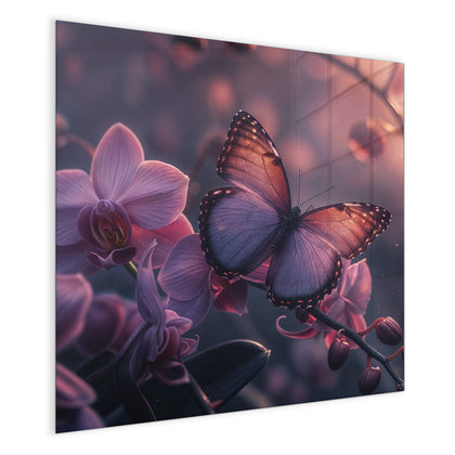 Magnettafel mit dem Motiv Lila Schmetterling