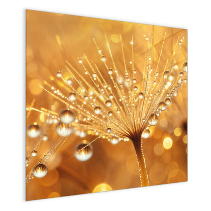 Magnettafel mit dem Motiv Pusteblume voll Tau