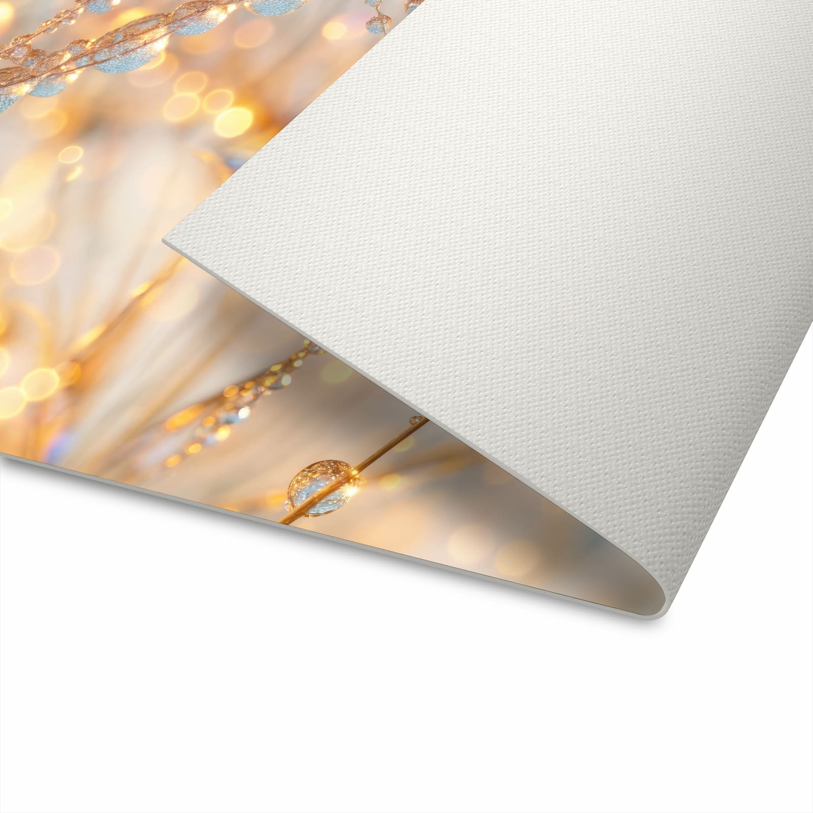 Hygienischer Küchenteppich mit Motiv Tautropfen Panorama in der Unterseite waschbar