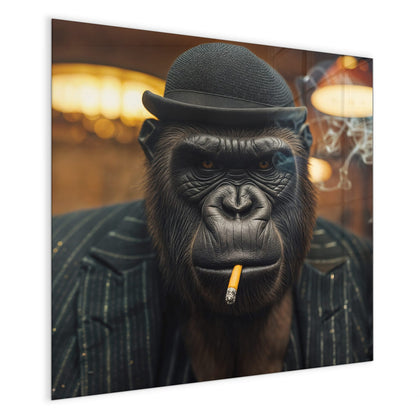 Magnettafel mit dem Motiv Gorilla im Anzug