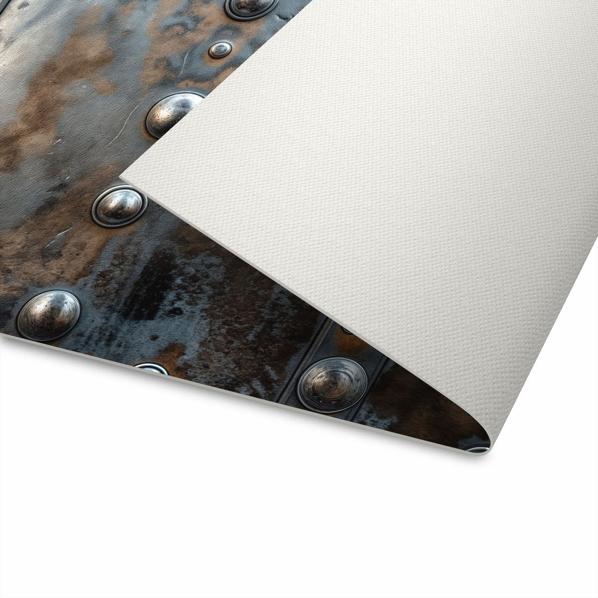 Waschbarer Küchenteppich mit Motiv Metallstruktur für komfortables Stehen