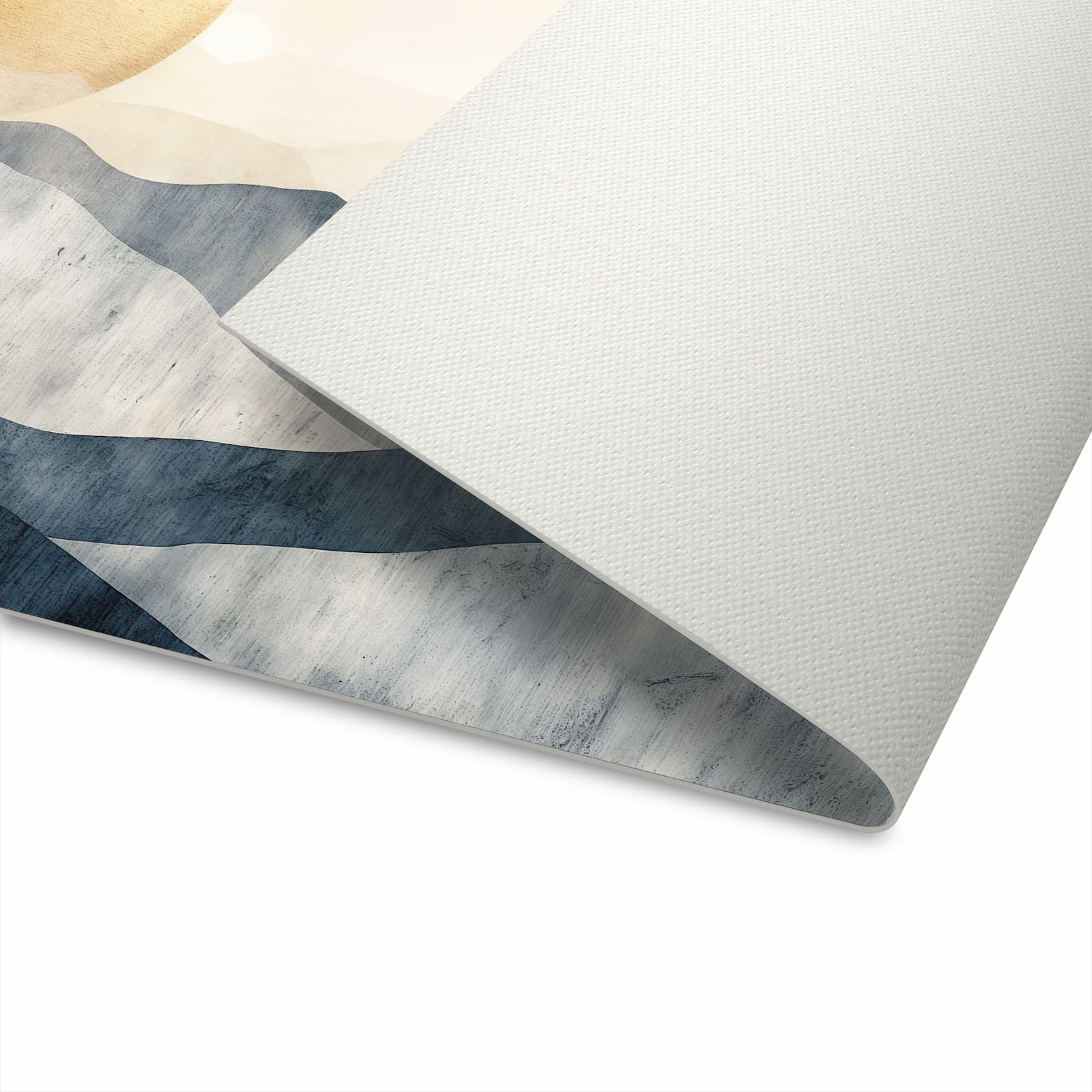 Flacher rutschfester Küchenteppich mit Motiv Sonnenaufgang Hügel in der Unterseite