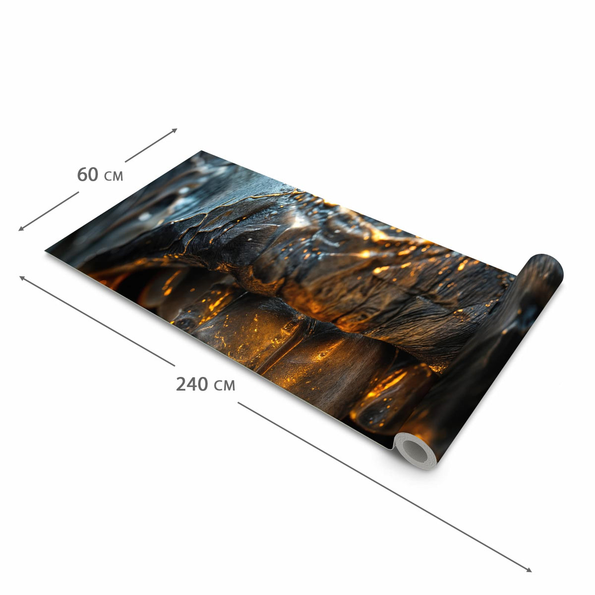 Waschbarer Küchenteppich mit Motiv Metallischer Mund in der Grösse 90x240 cm für Ordnung