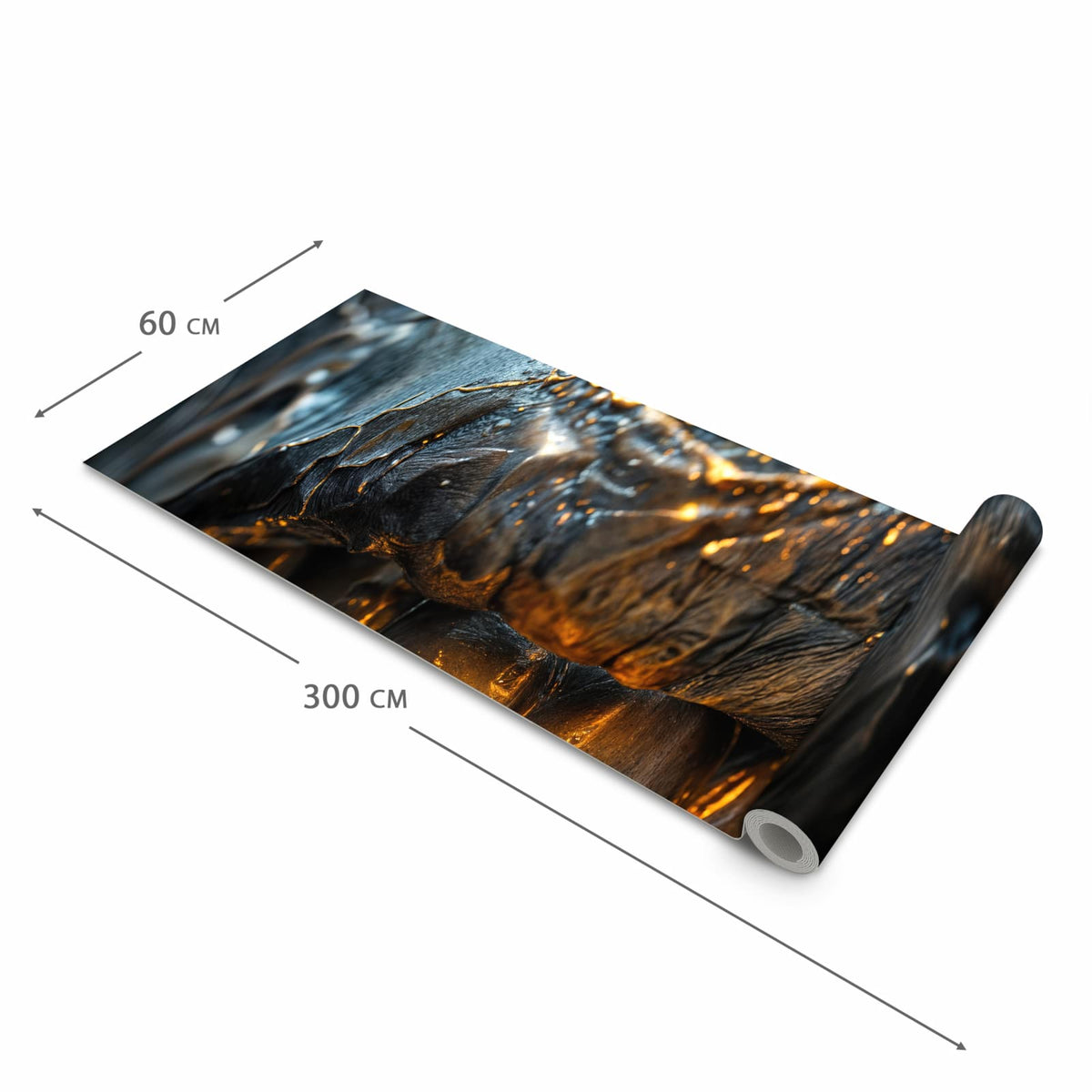 Farbbeständiger rutschfester Küchenteppich mit Motiv Metallischer Mund in der Grösse 90x240 cm