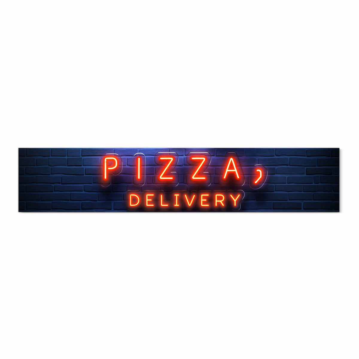 Rutschfester Küchenläufer mit Motiv Pizzalieferservice in Frontansicht für sicheren Stand