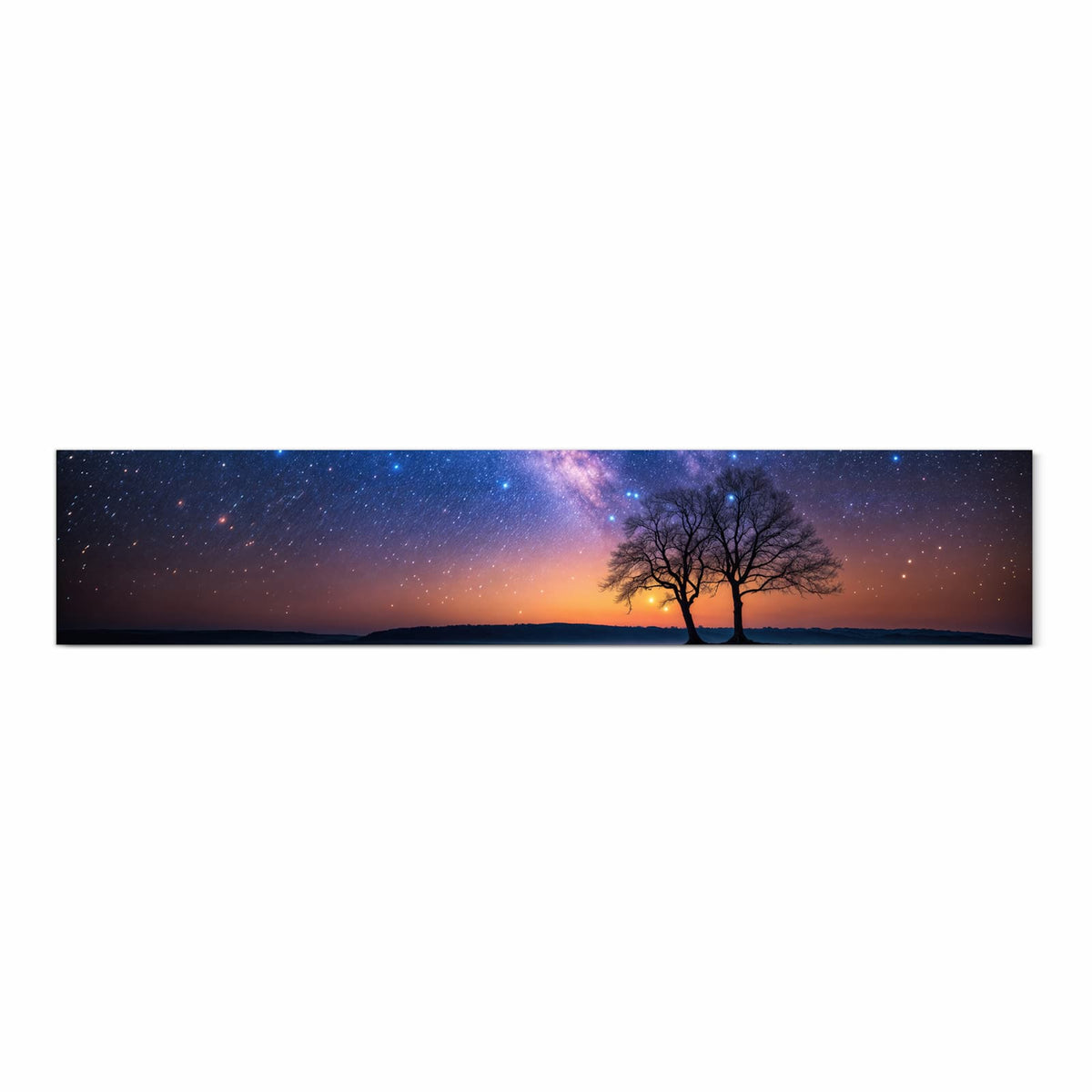 Langlebiger waschbarer Küchenteppich mit Motiv Sternenhimmel Baum in Frontansicht