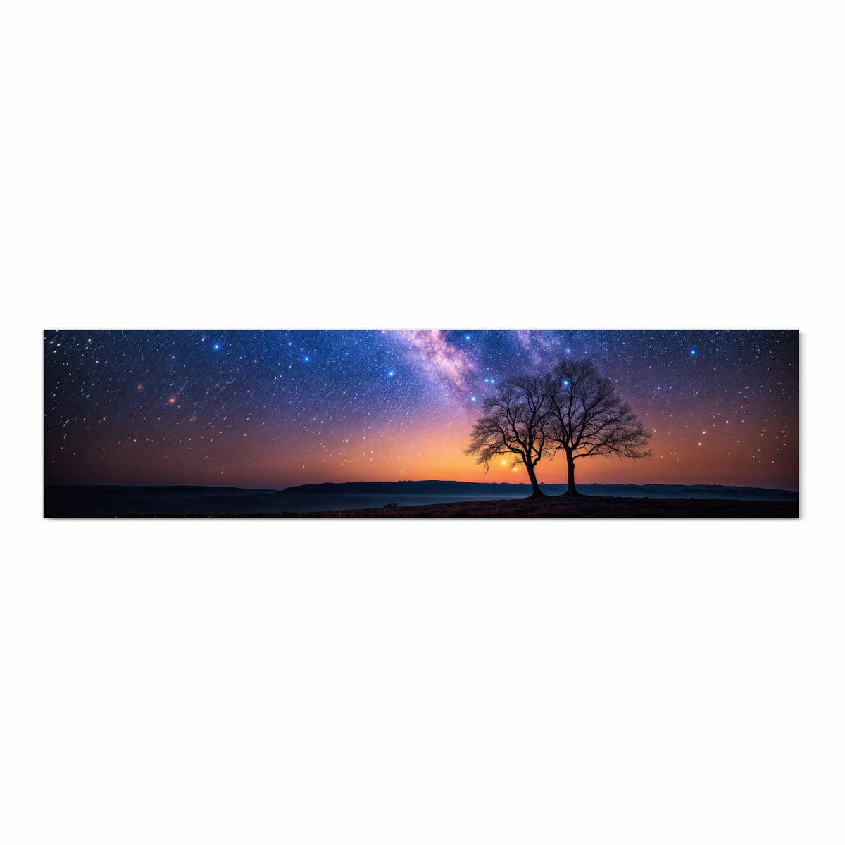 Schmutzabweisender Küchenteppich mit Motiv Sternenhimmel Baum in Frontansicht