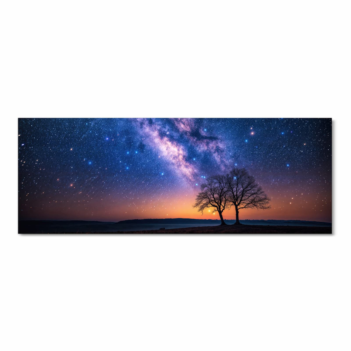 Pflegeleichter Küchenläufer mit Motiv Sternenhimmel Baum in Frontansicht