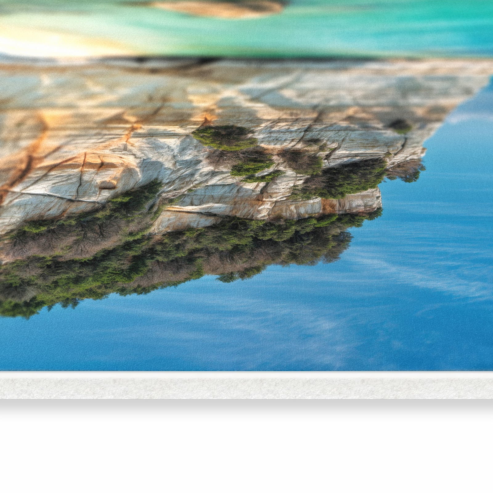 Küchenläufer mit Motiv Küstenparadies in seitlicher Ansicht für Ordnung & Übersicht