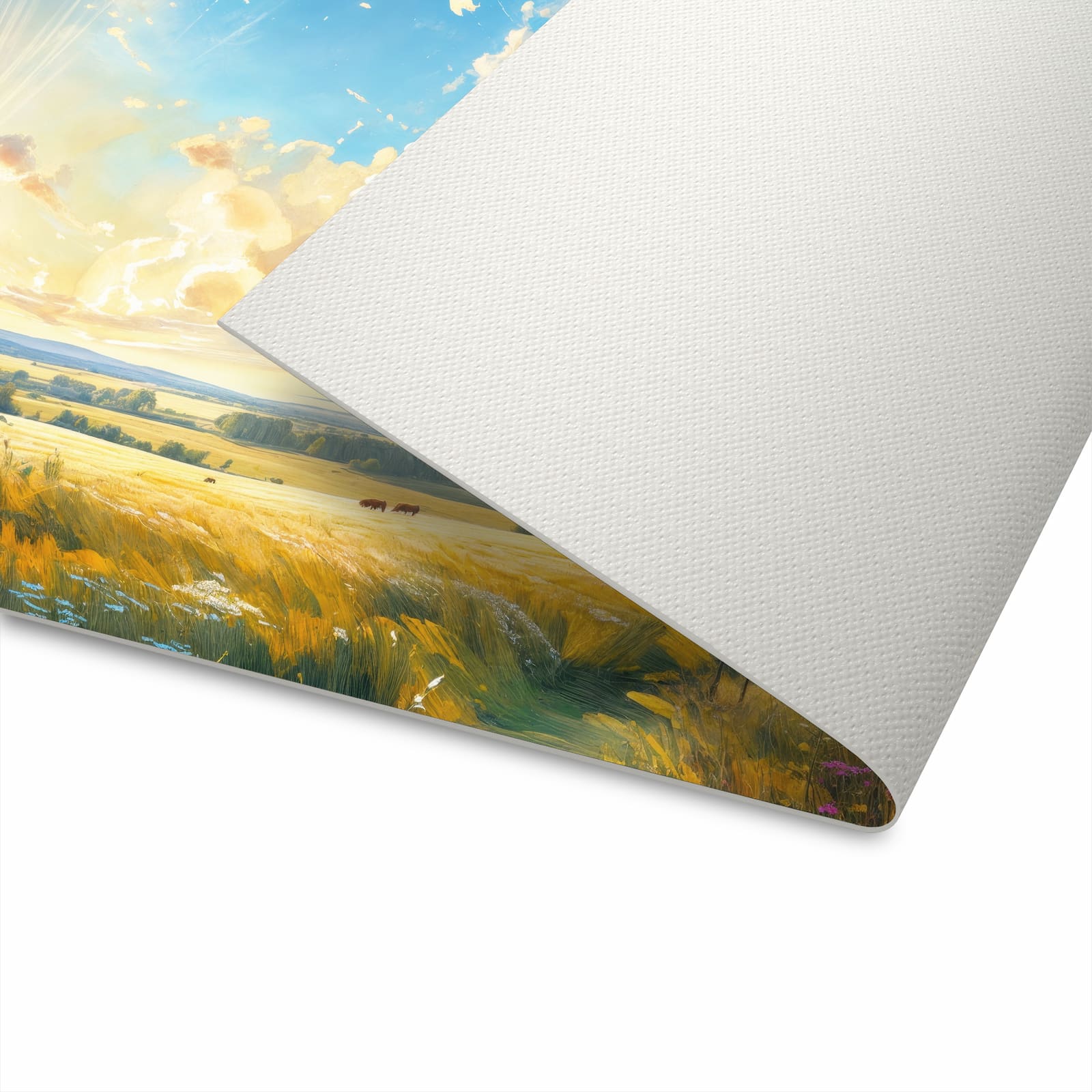 UV-beständiger Teppich für Esstisch mit Motiv Landschaft mit Wolken in Unterseite, waschbar