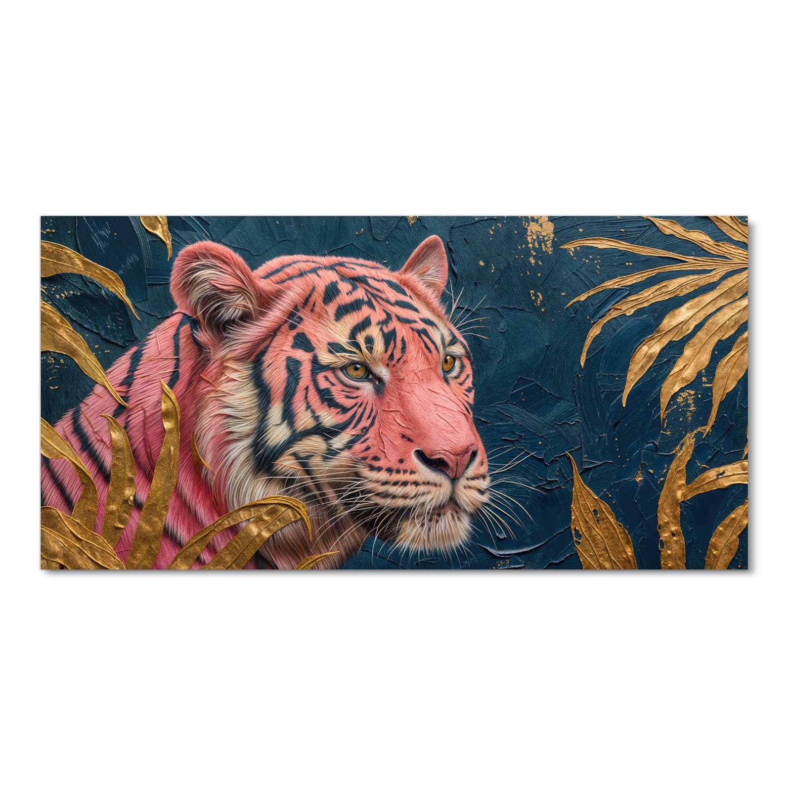 Schmutzabweisender Küchenläufer mit Motiv Tiger Porträt in Frontansicht