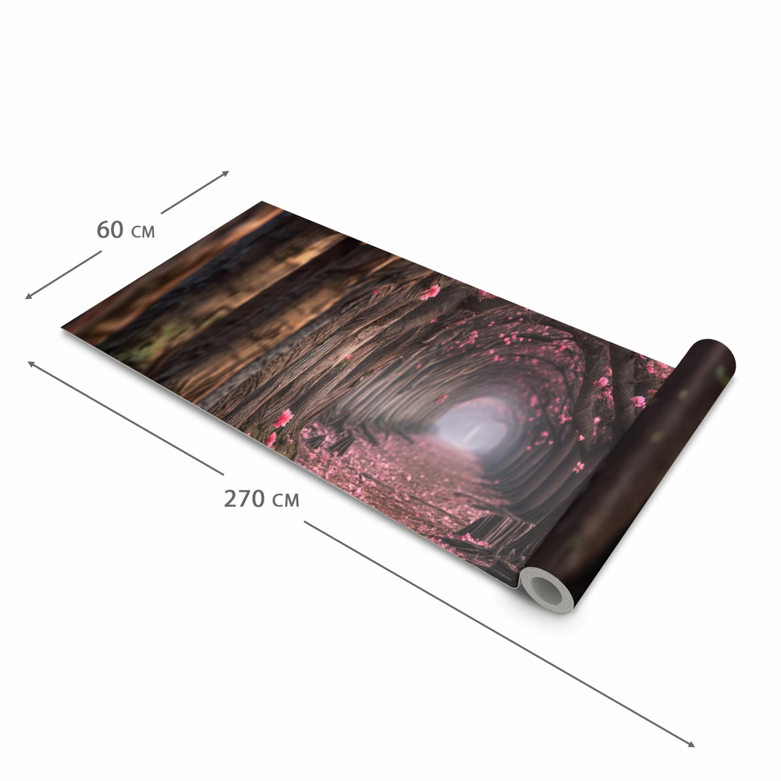 Komfortabler Küchenläufer mit Motiv Blütenweg in der Grösse 80x280 cm